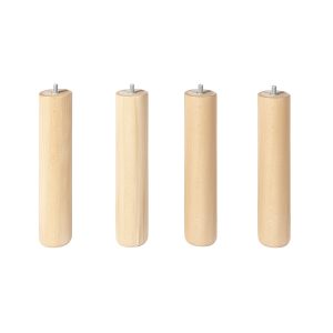 Gambe letto in legno - set 4 piedi