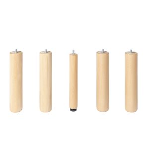 Gambe letto in legno - set 5 piedi